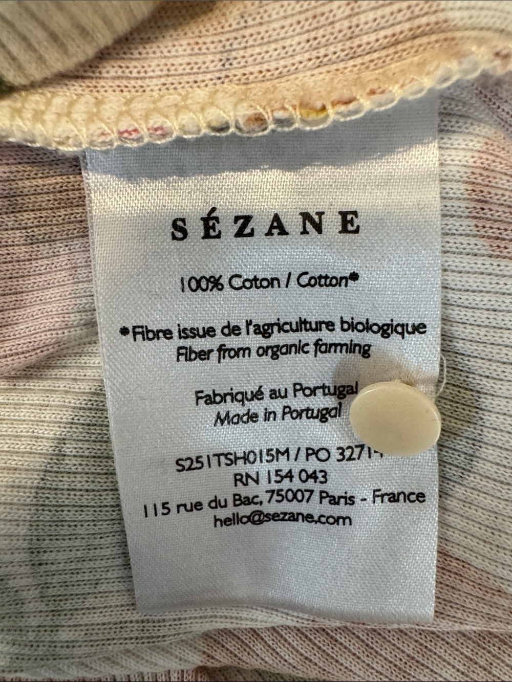 Sezane Floral Mock-Neck Long Sleeve Top Size L - Picture 3 of 11